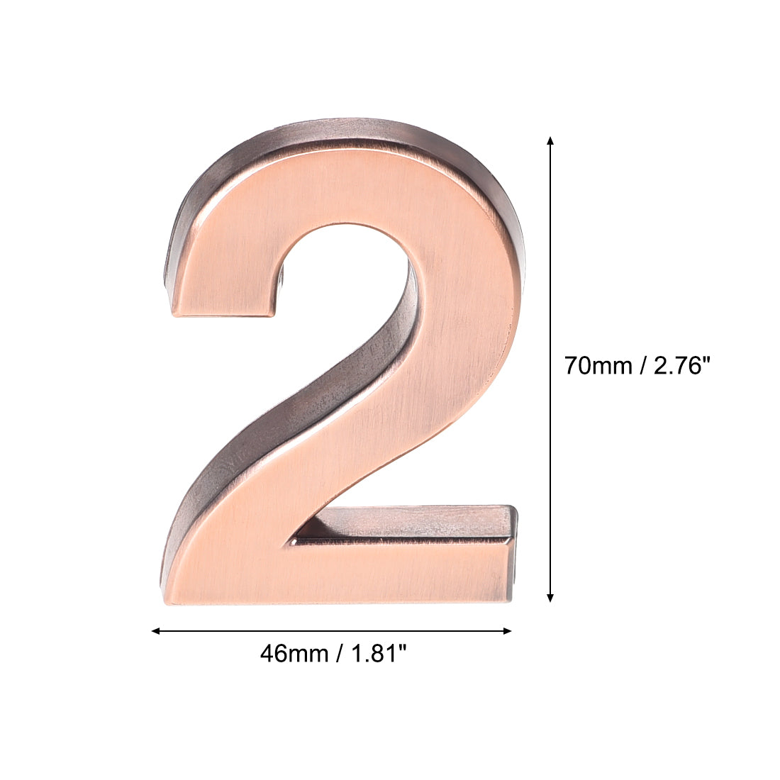 Harfington Self Adhesive House Number, ABS Plastic Number Brushed