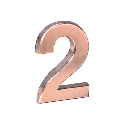 Harfington Self Adhesive House Number, ABS Plastic Number Brushed