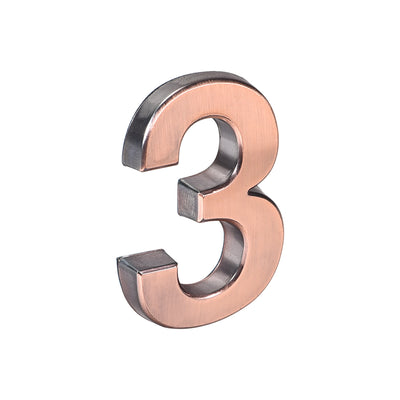 Harfington Self Adhesive House Number, ABS Plastic Number Brushed