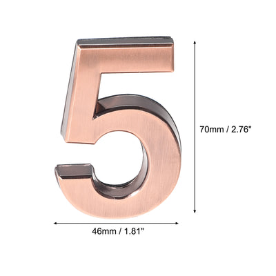 Harfington Self Adhesive House Number, ABS Plastic Number Brushed