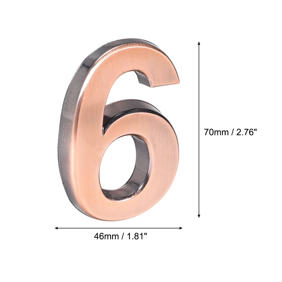 Harfington Self Adhesive House Number, ABS Plastic Number Brushed