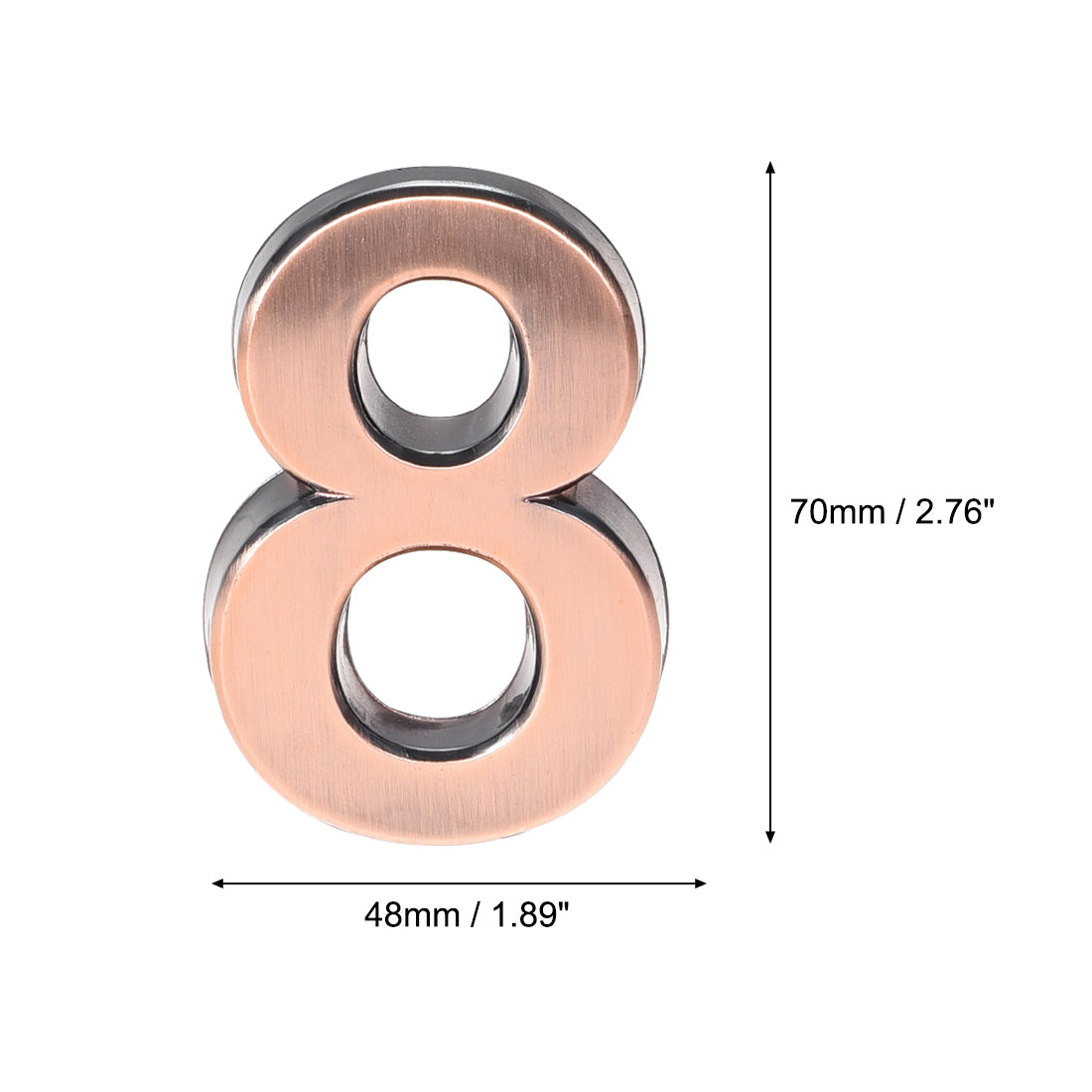 Harfington Self Adhesive House Number, ABS Plastic Number Brushed