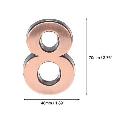 Harfington Self Adhesive House Number, ABS Plastic Number Brushed