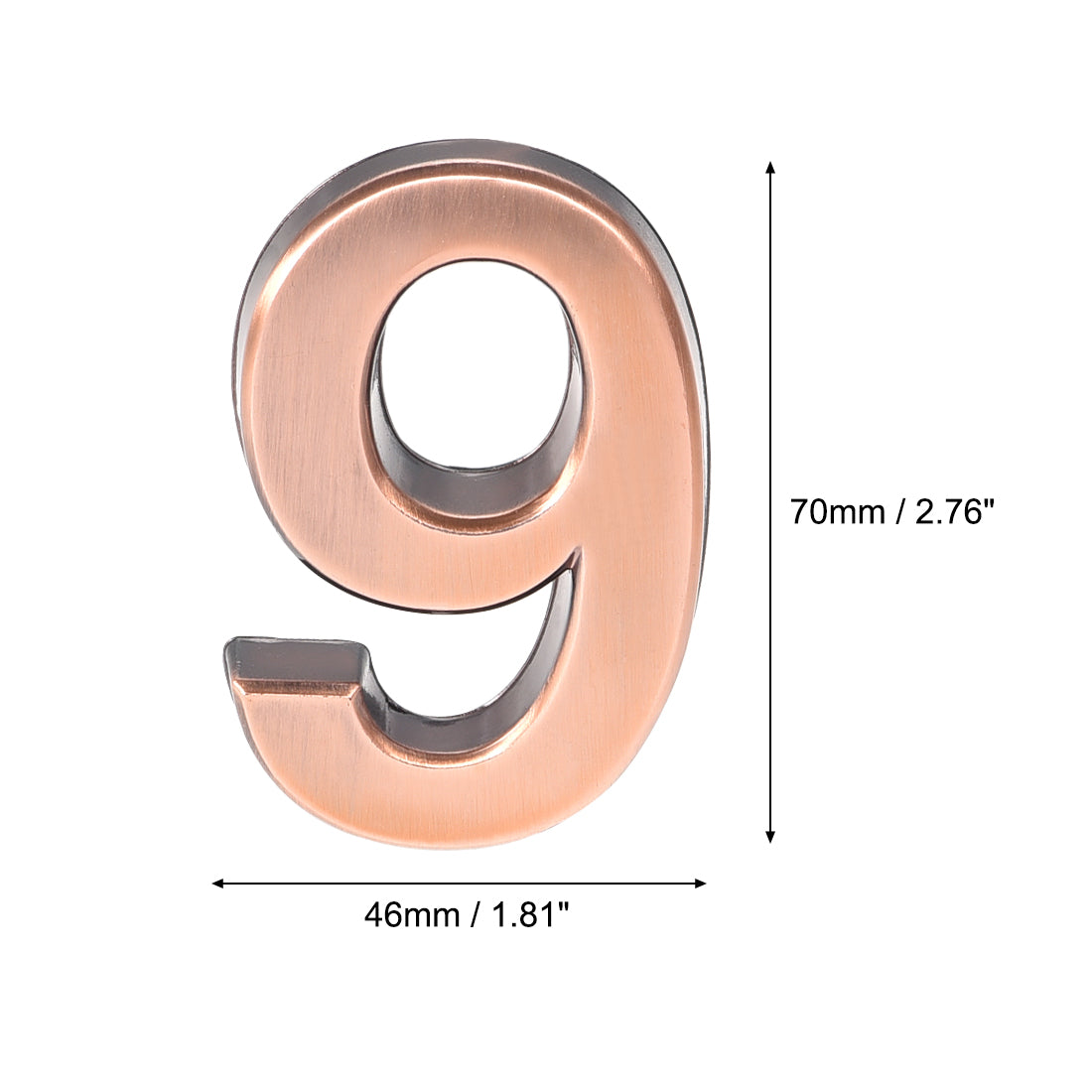 Harfington Self Adhesive House Number, ABS Plastic Number Brushed