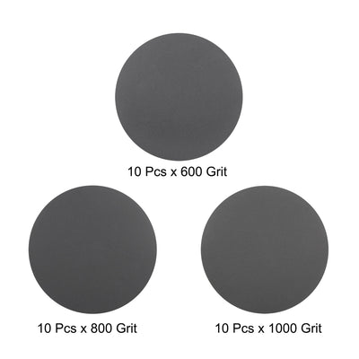 Harfington 5-Inch Hook and Loop Sanding Disc Wet/Dry 600/800/1000 Grit Assorted 30 Pcs