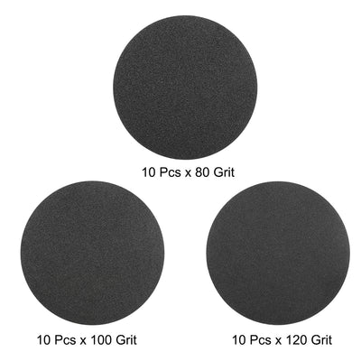 Harfington 5-Inch Hook and Loop Sanding Disc Wet/Dry 80/100/120 Grit Assorted 30 Pcs