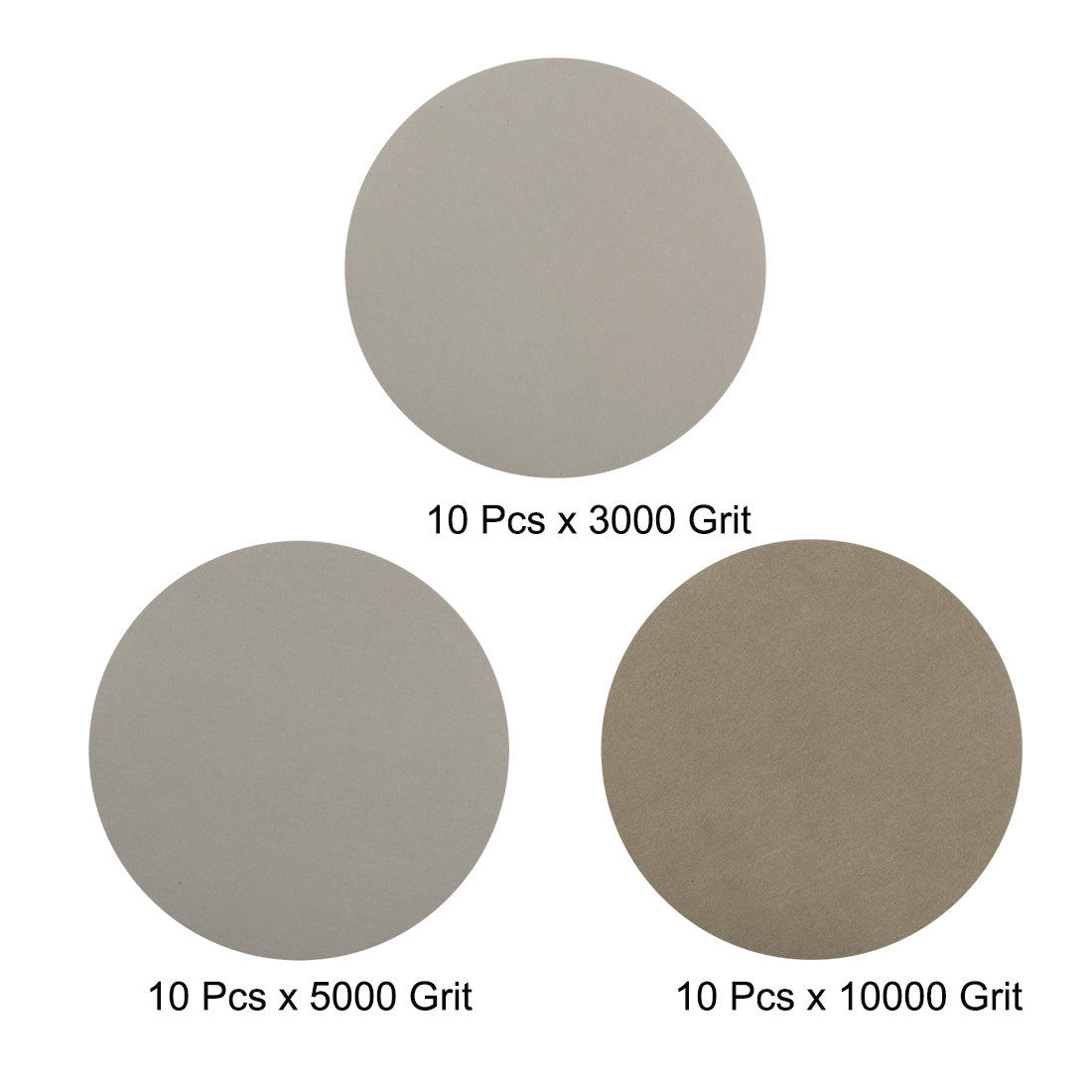 Harfington 5-Inch Hook and Loop Sanding Disc Wet/Dry 3000/5000/10000 Grit Assorted 30 Pcs