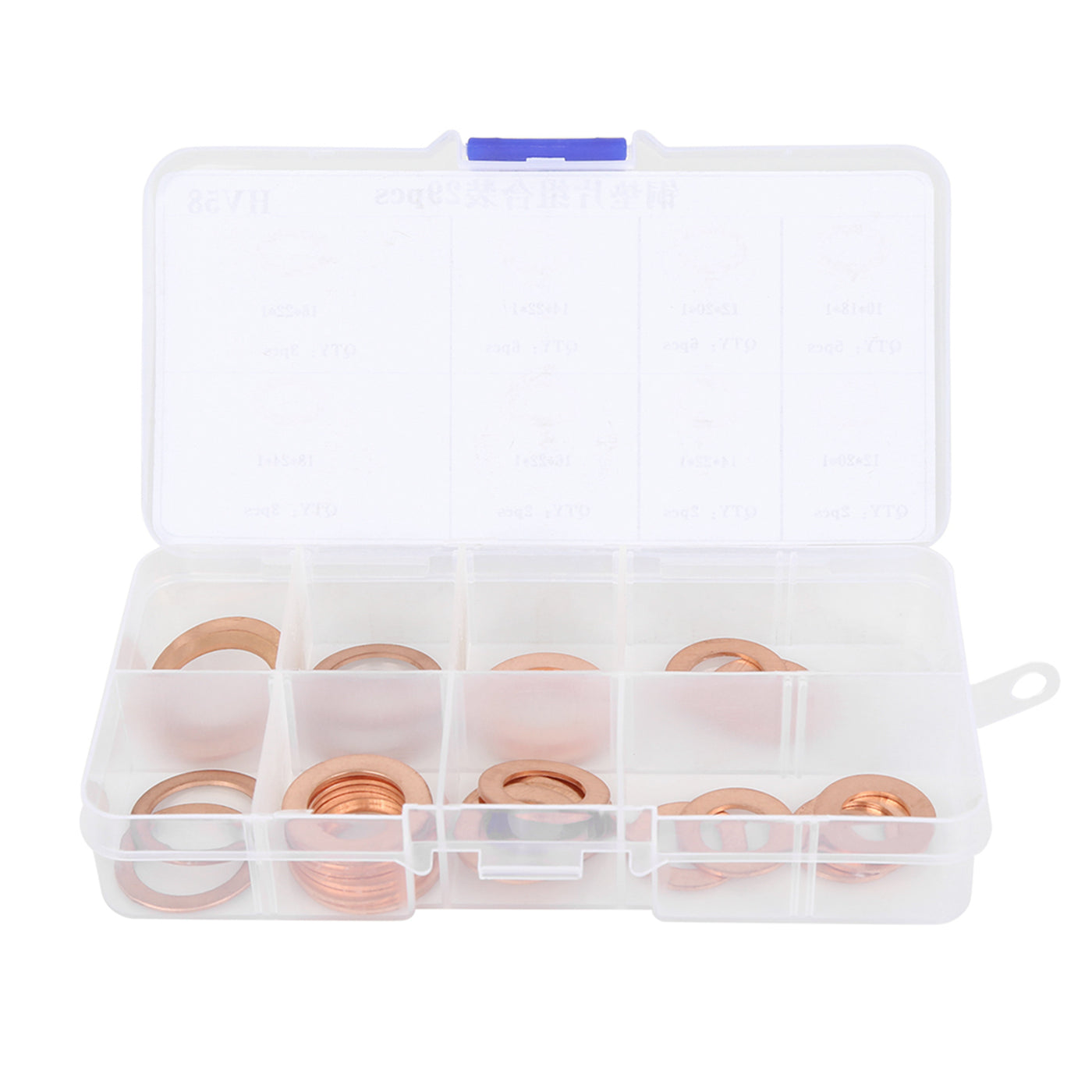 Harfington 5 Sizes Copper Automotive Oil Drain Bolt Plug Gasket Washers Assortment Kit