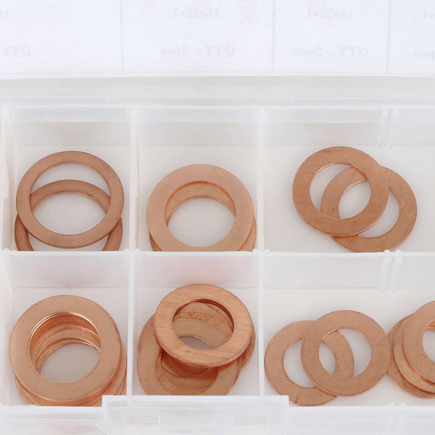 Harfington 5 Sizes Copper Automotive Oil Drain Bolt Plug Gasket Washers Assortment Kit
