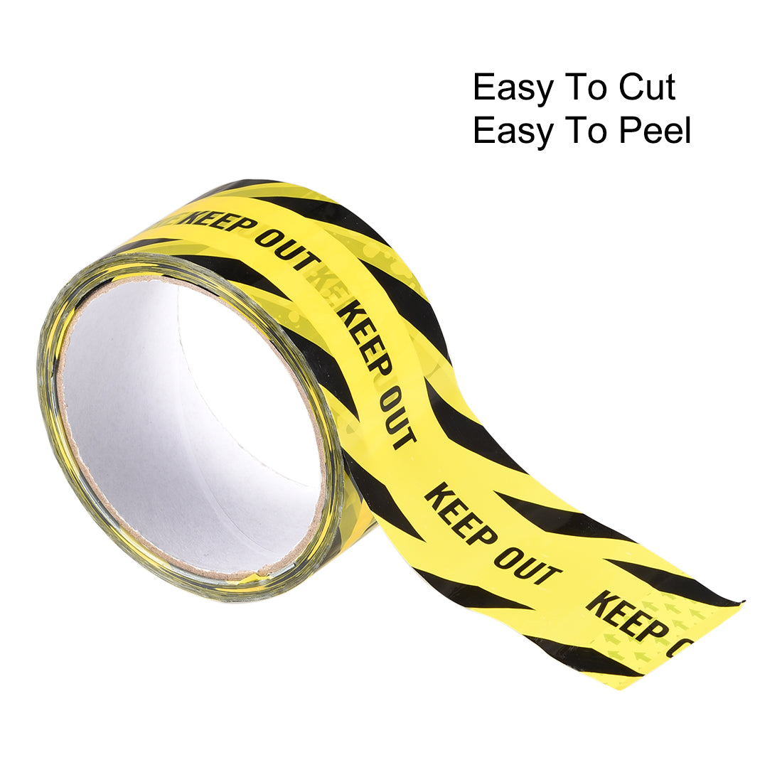 Harfington Caution Warning Stripe Sticker Adhesive Tape KEEP OUT Marking, 82 Ft x 2 Inch(LxW), Yellow Black for Workplace Wet Floor Caution