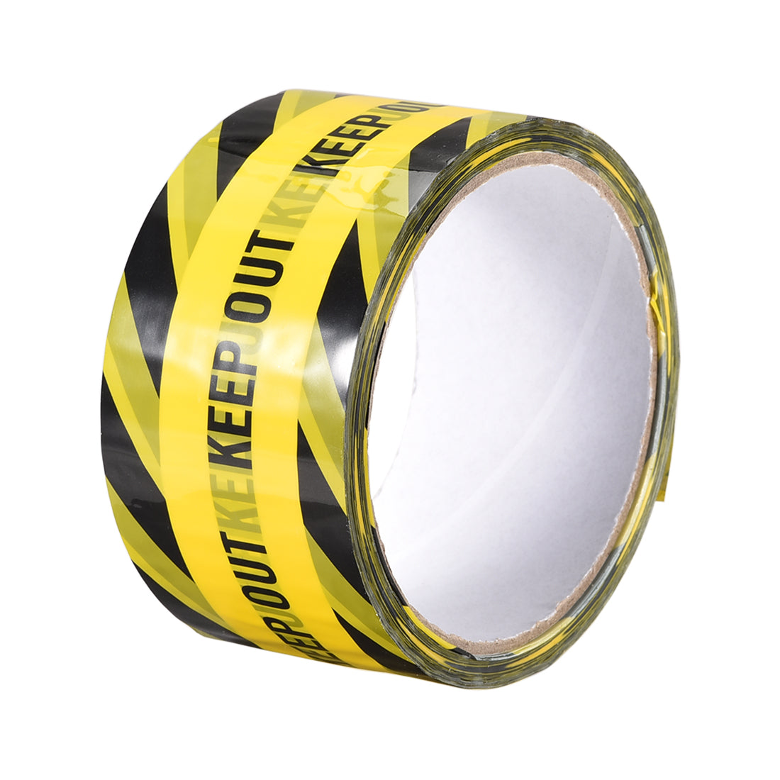 Harfington Caution Warning Stripe Sticker Adhesive Tape KEEP OUT Marking, 82 Ft x 2 Inch(LxW), Yellow Black for Workplace Wet Floor Caution