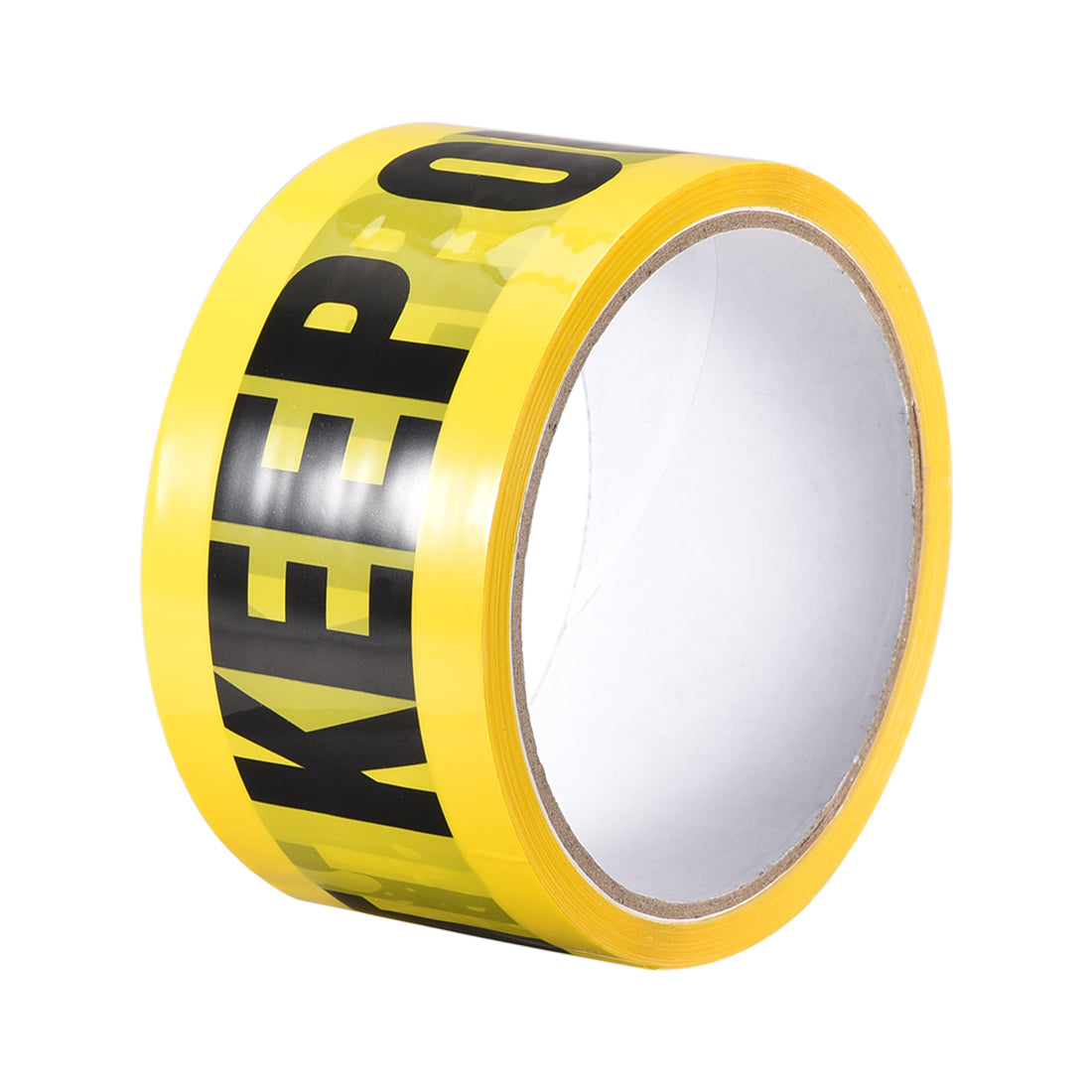 Harfington Caution Warning Stripe Sticker Adhesive Tape Bold KEEP OUT Marking, 82 Ft x 2 Inch(LxW), Yellow Black for Workplace Wet Floor Caution