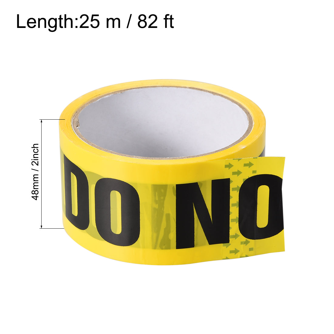 Harfington Caution Warning Stripe Sticker Adhesive Tape Bold DO NOT ENTER Marking, 82 Ft x 2 Inch(LxW), Yellow Black for Workplace Wet Floor Caution 2pcs