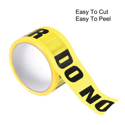 Harfington Caution Warning Stripe Sticker Adhesive Tape Bold DO NOT ENTER Marking, 82 Ft x 2 Inch(LxW), Yellow Black for Workplace Wet Floor Caution 2pcs