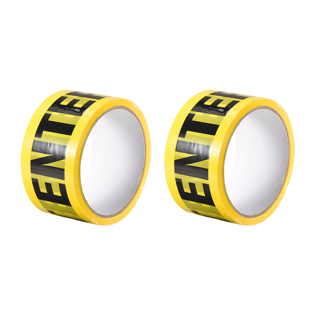 Harfington Caution Warning Stripe Sticker Adhesive Tape Bold DO NOT ENTER Marking, 82 Ft x 2 Inch(LxW), Yellow Black for Workplace Wet Floor Caution 2pcs