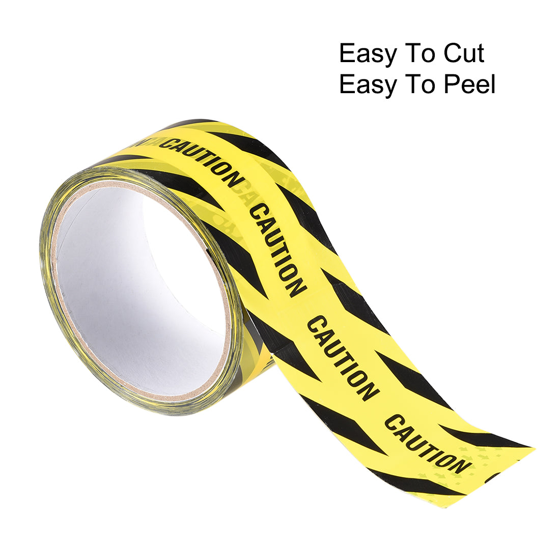 Harfington Caution Stripe Sticker Adhesive Tape CAUTION Mark, 82 Ft x 2 Inch(LxW), Yellow Black for Workplace Office Wet Floor Caution