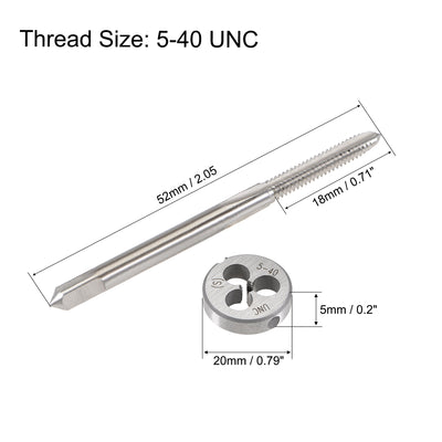 Harfington UNC Tap and Die Set, HSS Thread Tap with Threading Die, Right Hand