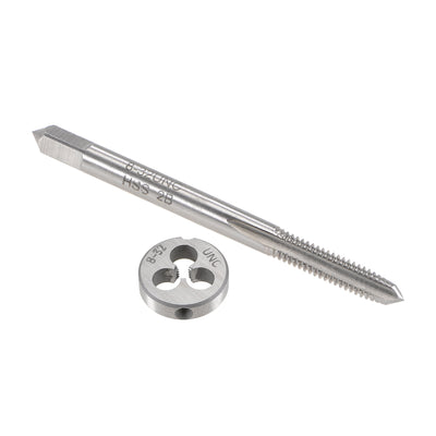 Harfington UNC Tap and Die Set, HSS Thread Tap with Threading Die, Right Hand