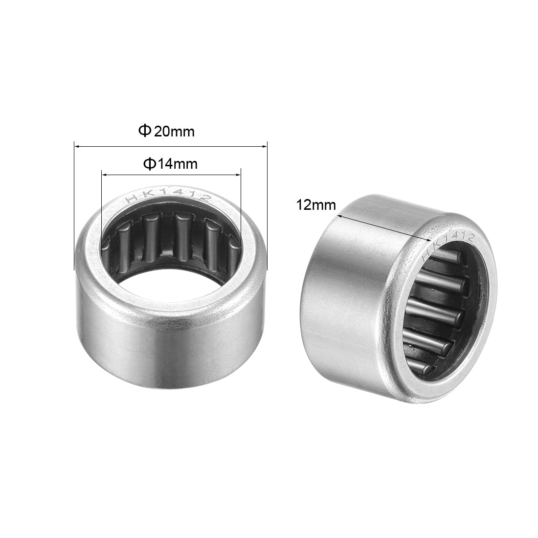 Harfington Needle Roller Bearings, Open End, Stamping Steel Drawn Cup Metric