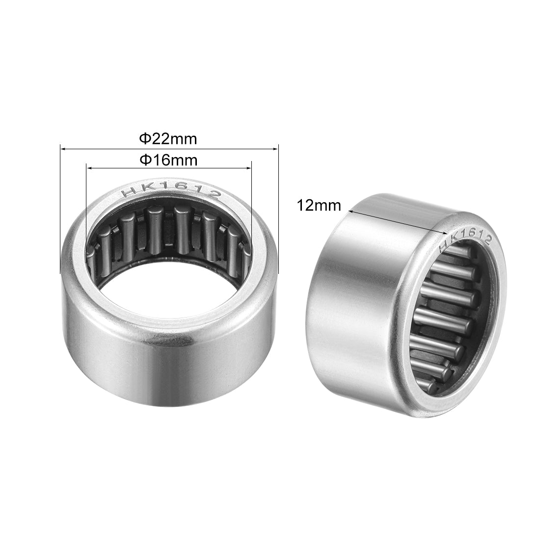Harfington Needle Roller Bearings, Open End Stamping Steel Drawn Cup, Metric