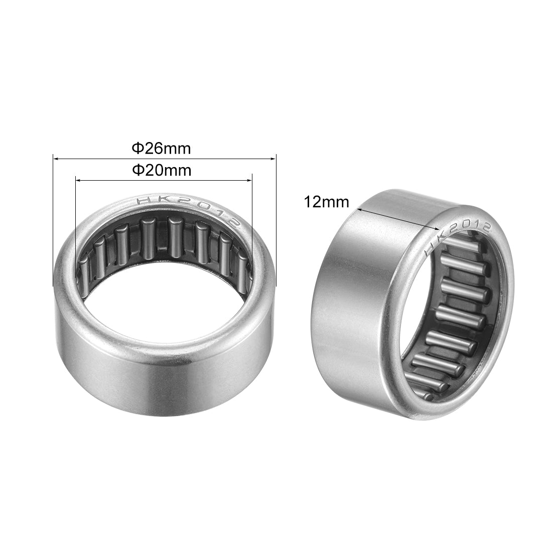 Harfington Needle Roller Bearings, Open End Stamping Steel Drawn Cup, Metric