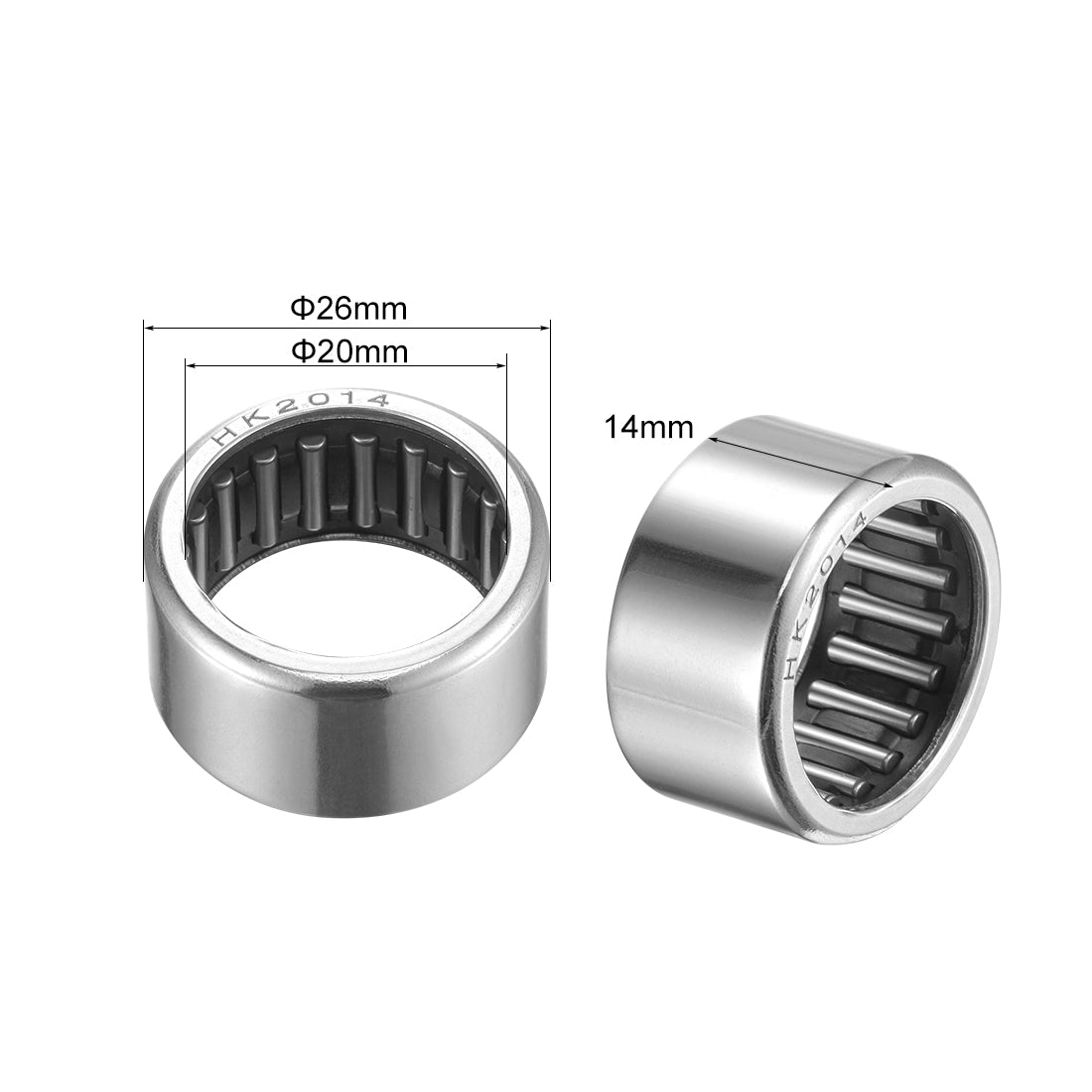 Harfington Needle Roller Bearings, Open End Stamping Steel Drawn Cup, Metric