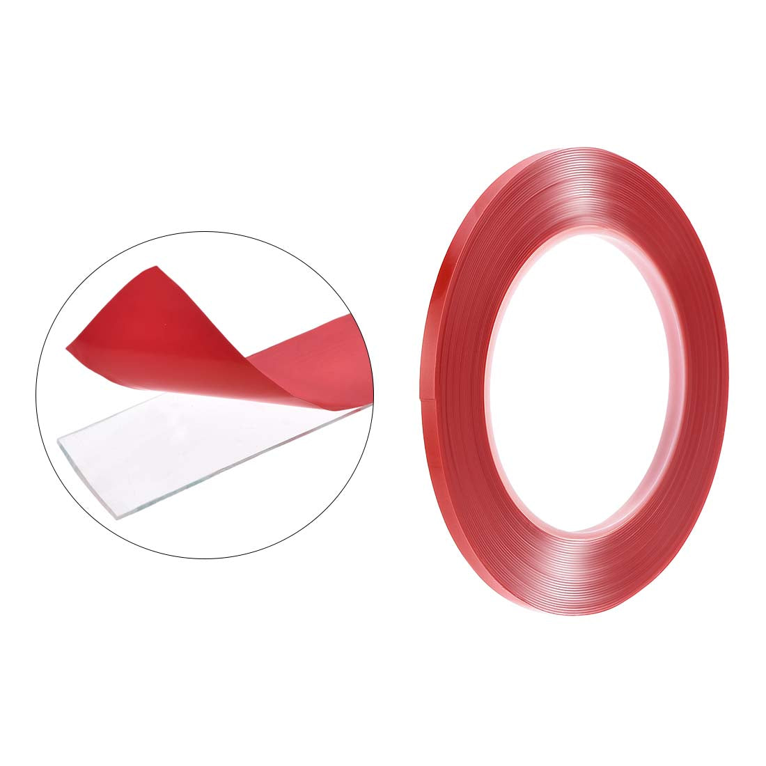 Harfington 13/64 Inch x 32.5Ft Heat Resistant Acrylic Double Sided Adhesive Tape for Touch Screen Repairing 0.5mm Thickness Clear with Red Protect Film