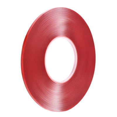 Harfington 13/64 Inch x 108Ft Heat Resistant Acrylic Double Sided Adhesive Tape for Touch Screen Repairing 0.5mm Thickness Clear with Red Protect Film