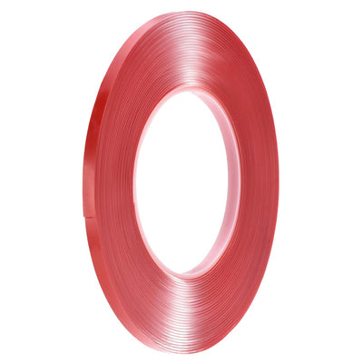 Harfington 15/64 Inch x 32.5Ft Heat Resistant Acrylic Double Sided Adhesive Tape for Touch Screen Repairing 1mm Thickness Clear with Red Protect Film