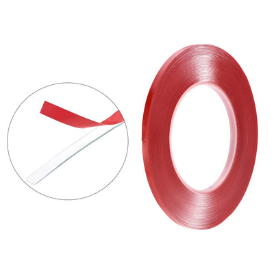 Harfington 13/64 Inch x 32.5Ft Heat Resistant Acrylic Double Sided Adhesive Tape for Touch Screen Repairing 0.8mm Thickness Clear with Red Protect Film