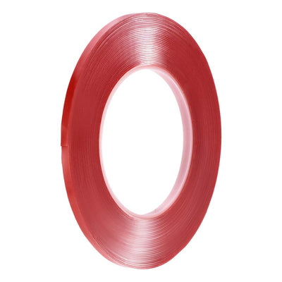 Harfington 13/64 Inch x 32.5Ft Heat Resistant Acrylic Double Sided Adhesive Tape for Touch Screen Repairing 0.8mm Thickness Clear with Red Protect Film