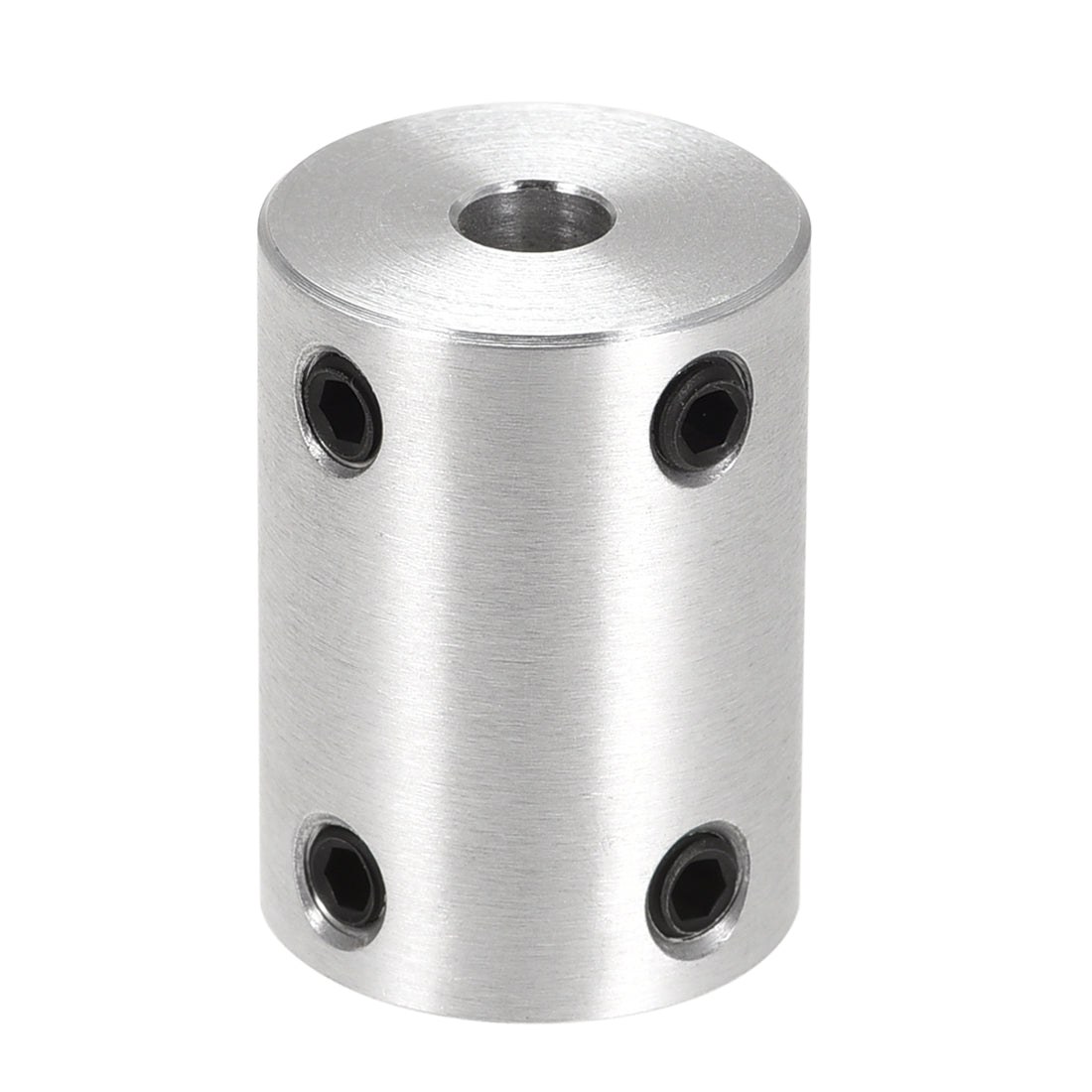 Harfington Rigid Coupling 25mm Length 18mm Diameter Aluminum Alloy Shaft Coupler Connector Silver