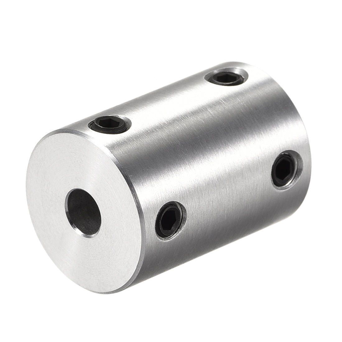 Harfington Rigid Coupling 25mm Length 18mm Diameter Aluminum Alloy Shaft Coupler Connector Silver
