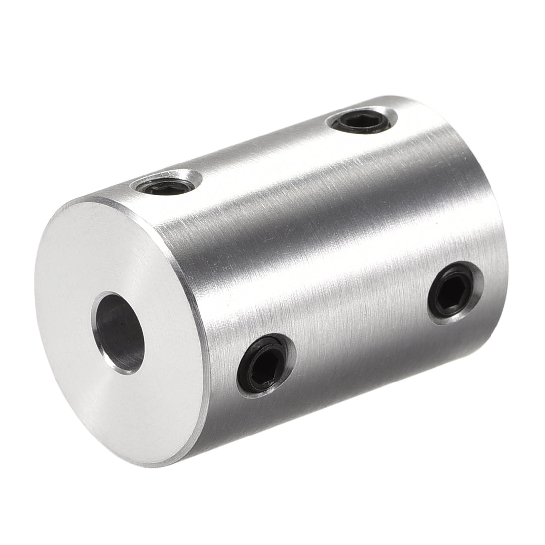Harfington Rigid Coupling 25mm Length 18mm Diameter Aluminum Alloy Shaft Coupler Connector Silver
