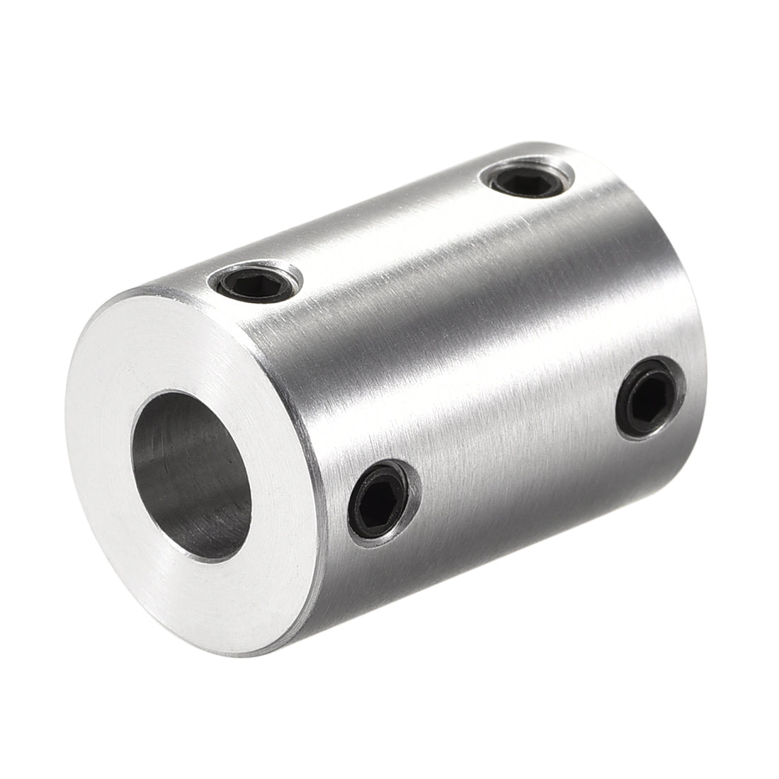 Harfington Rigid Coupling 25mm Length 18mm Diameter Aluminum Alloy Shaft Coupler Connector Silver