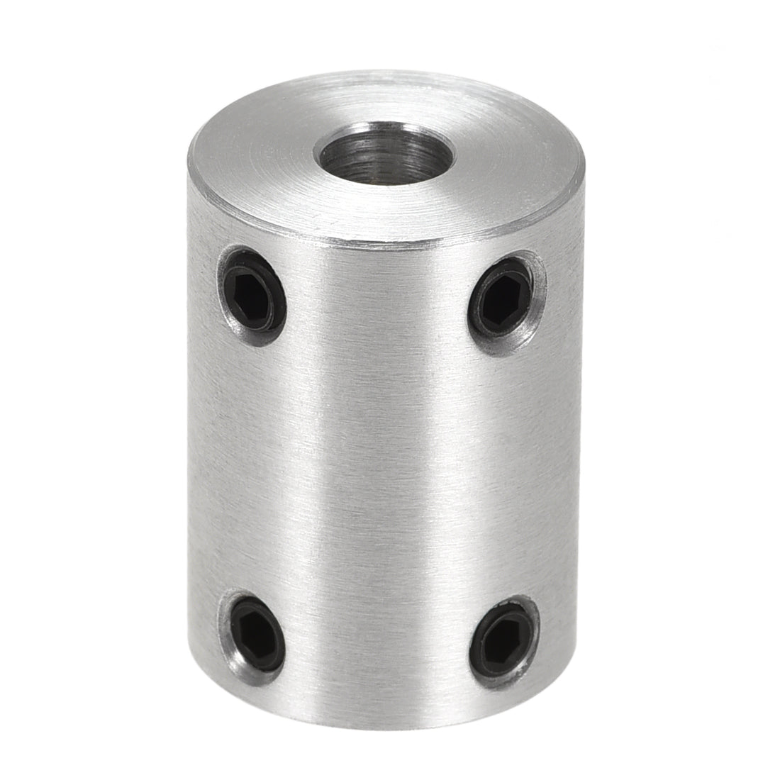 Harfington Rigid Coupling 25mm Length 18mm Diameter Aluminum Alloy Shaft Coupler Connector Silver