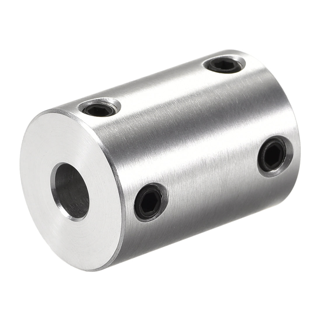 Harfington Rigid Coupling 25mm Length 18mm Diameter Aluminum Alloy Shaft Coupler Connector Silver