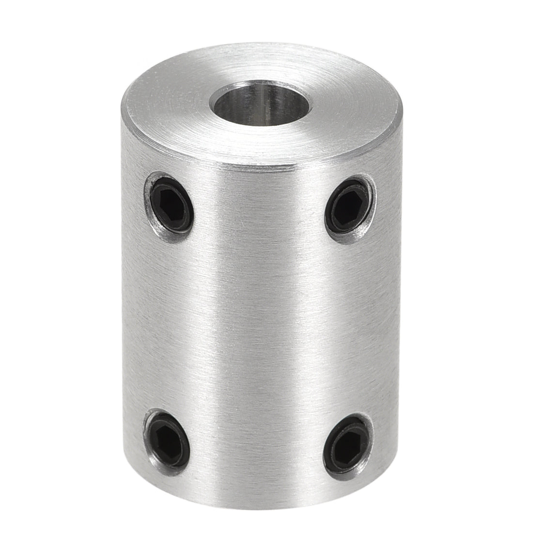 Harfington Rigid Coupling 25mm Length 18mm Diameter Aluminum Alloy Shaft Coupler Connector Silver
