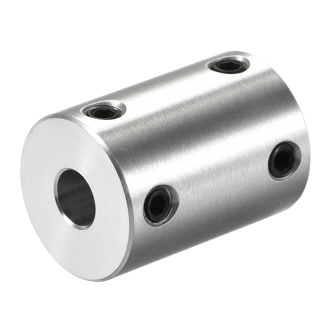 Harfington Rigid Coupling 25mm Length 18mm Diameter Aluminum Alloy Shaft Coupler Connector Silver