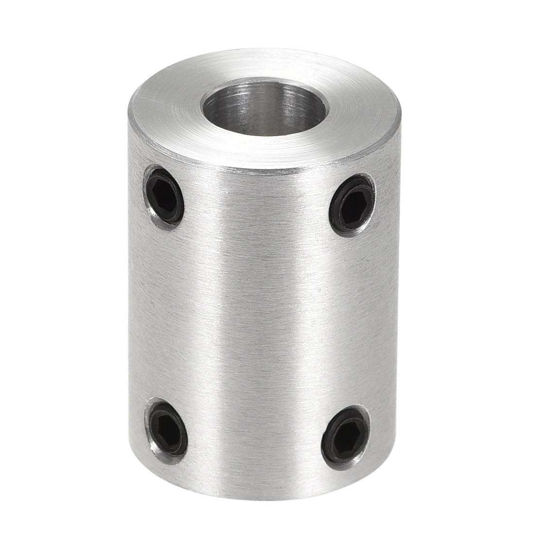Harfington Rigid Coupling 25mm Length 18mm Diameter Aluminum Alloy Shaft Coupler Connector Silver