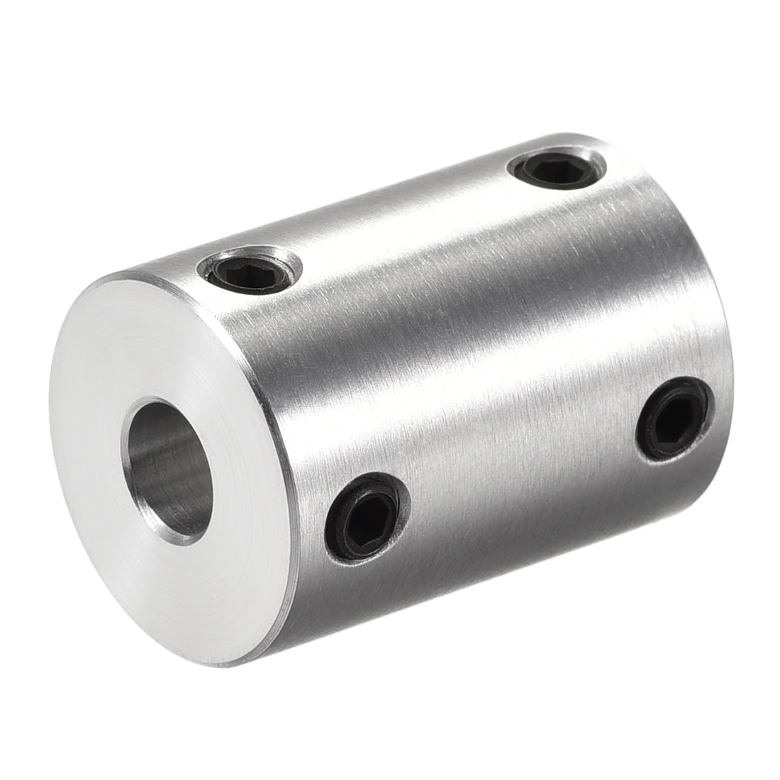 Harfington Rigid Coupling 25mm Length 18mm Diameter Aluminum Alloy Shaft Coupler Connector Silver