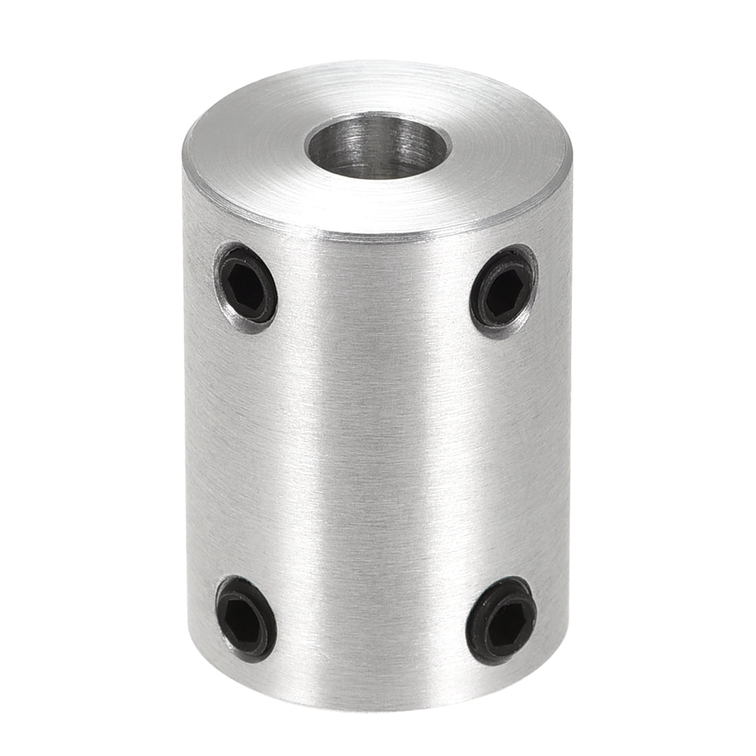 Harfington Rigid Coupling 25mm Length 18mm Diameter Aluminum Alloy Shaft Coupler Connector Silver