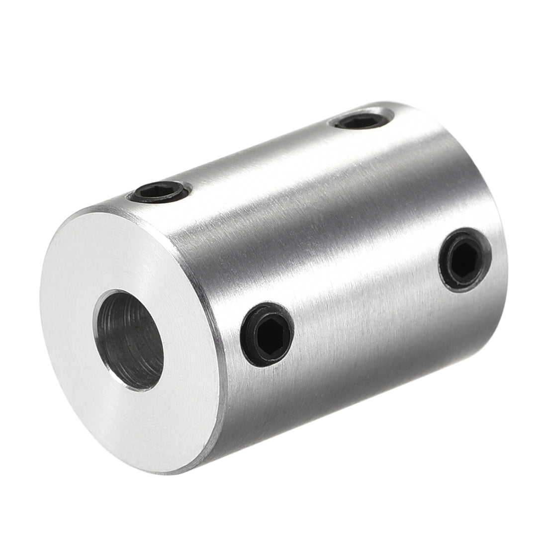 Harfington Rigid Coupling 25mm Length 18mm Diameter Aluminum Alloy Shaft Coupler Connector Silver