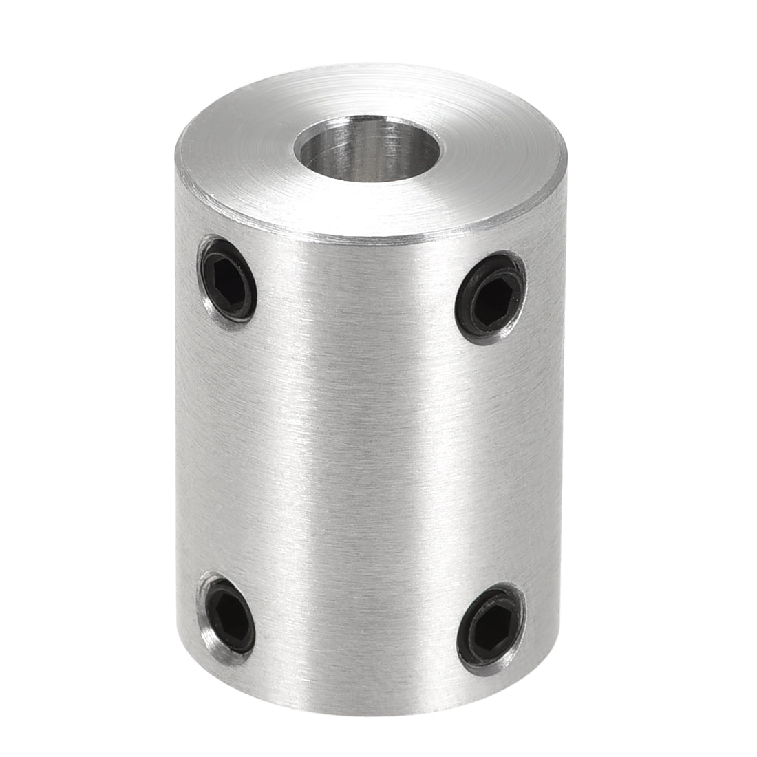 Harfington Rigid Coupling 25mm Length 18mm Diameter Aluminum Alloy Shaft Coupler Connector Silver
