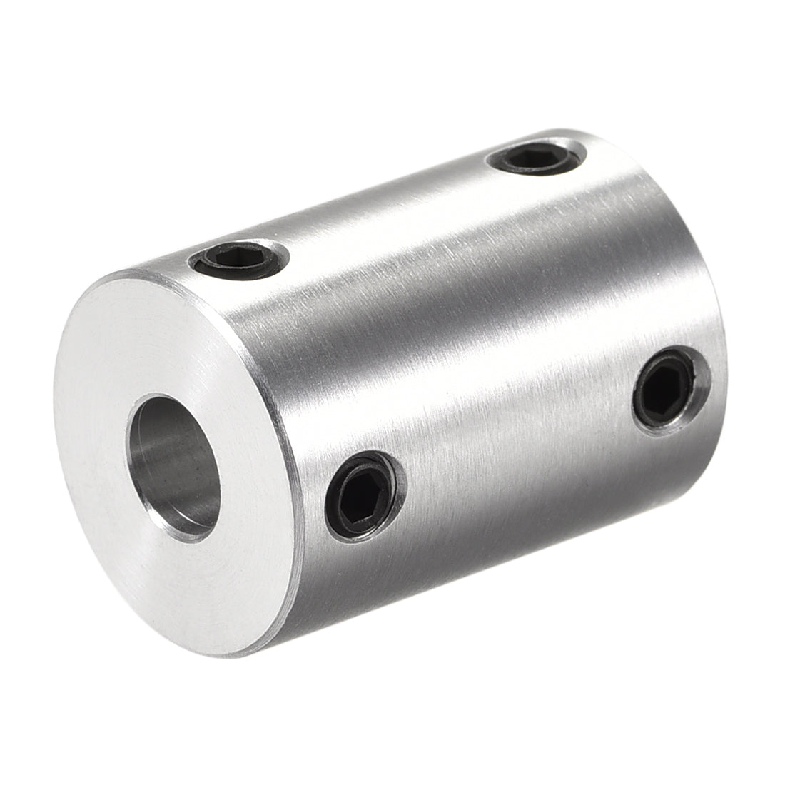Harfington Rigid Coupling 25mm Length 18mm Diameter Aluminum Alloy Shaft Coupler Connector Silver