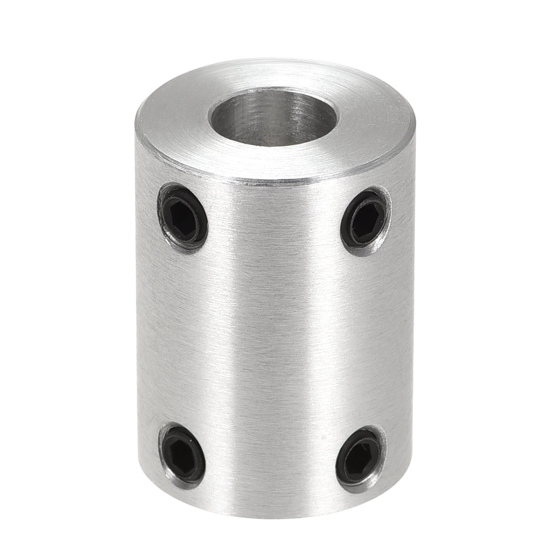 Harfington Rigid Coupling 25mm Length 18mm Diameter Aluminum Alloy Shaft Coupler Connector Silver