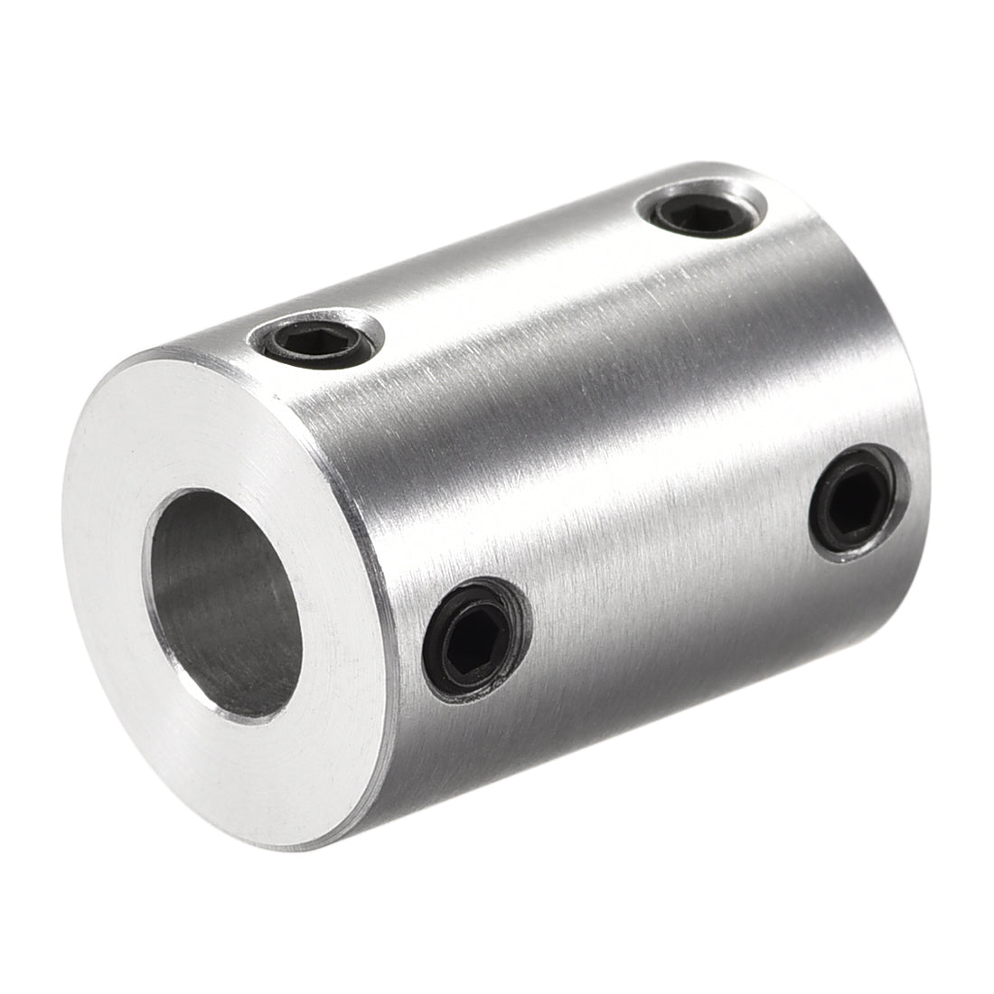 Harfington Rigid Coupling 25mm Length 18mm Diameter Aluminum Alloy Shaft Coupler Connector Silver