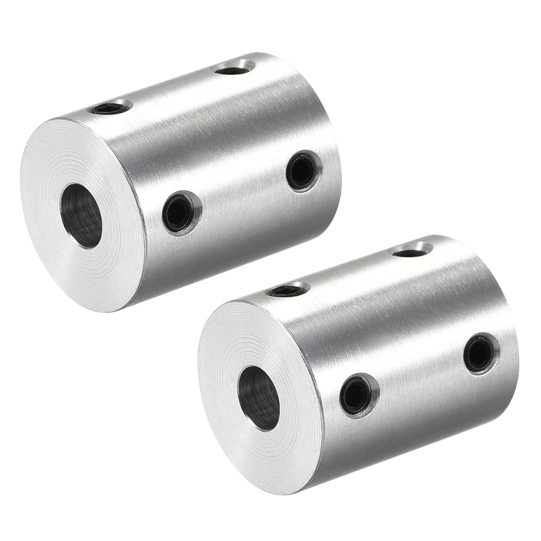 uxcell Uxcell Rigid Coupling 25mm Length 20mm Diameter Aluminum Alloy Shaft Coupler Connector Silver 2pcs