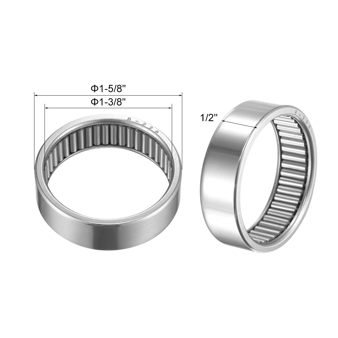 Harfington Needle Roller Bearings Open End Full Complement Steel Drawn Cup