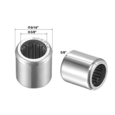 Harfington Needle Roller Bearings, Open End, Stamping Steel Drawn Cup Chrome Steel Rollers, Inch